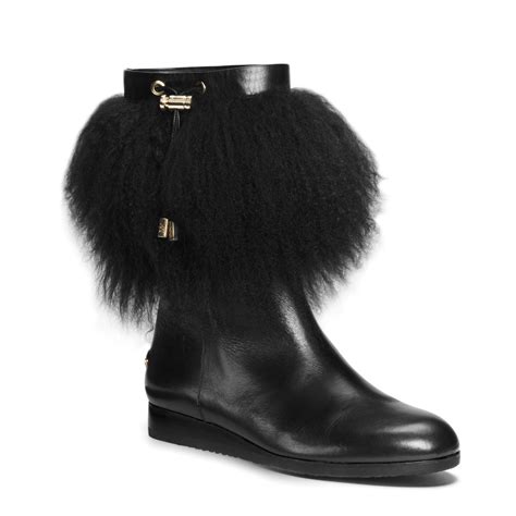 michael kors black fur boots|Michael Kors boots marshalls.